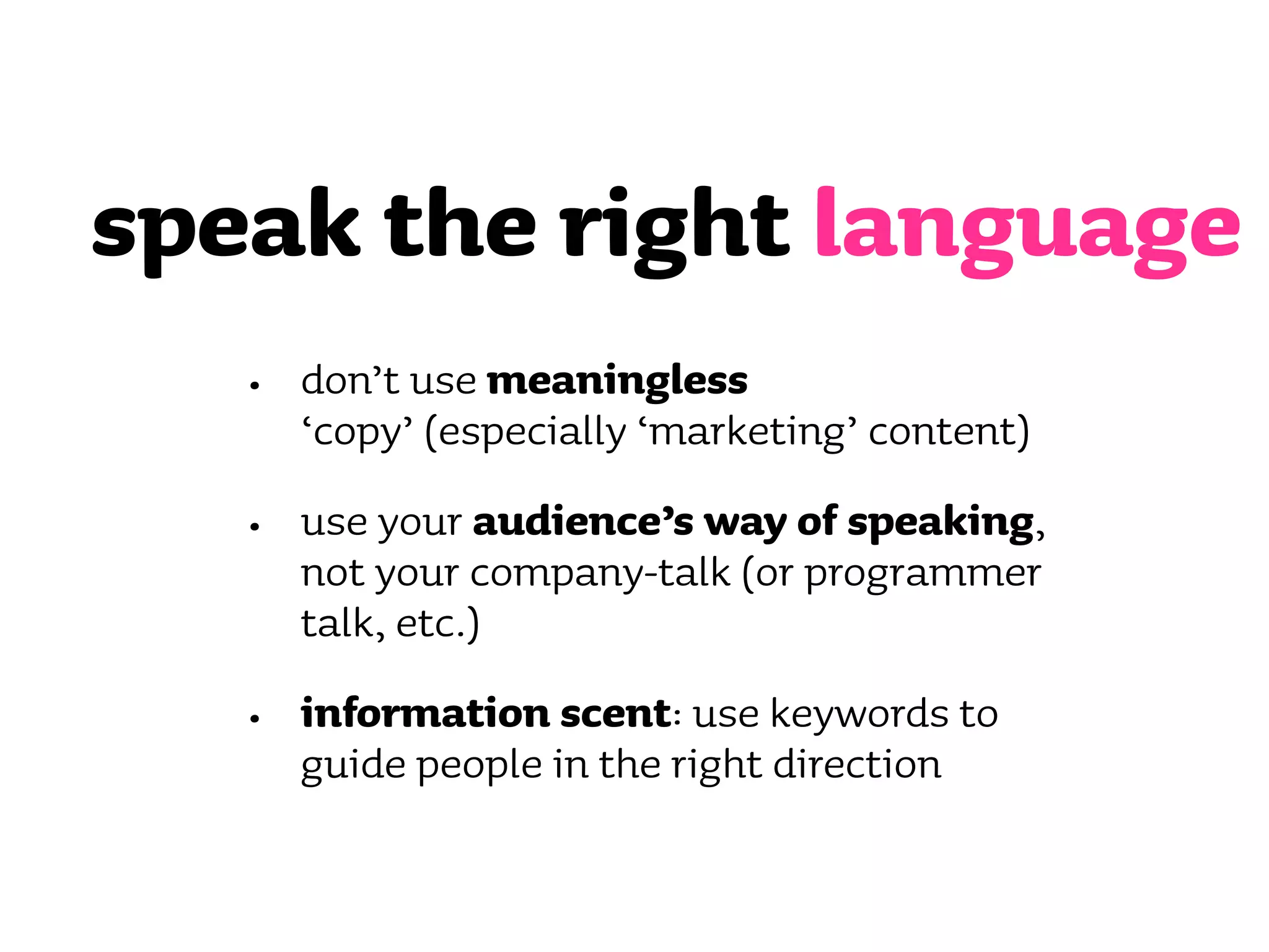 Improving your site's usability - what users really want