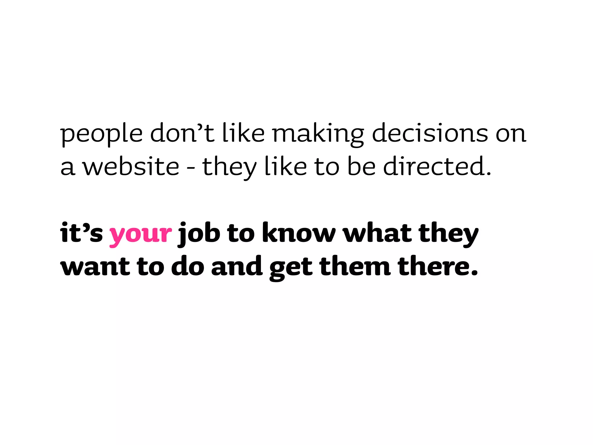 Improving your site's usability - what users really want