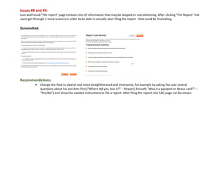 Usability testing and Analysis Report | PDF