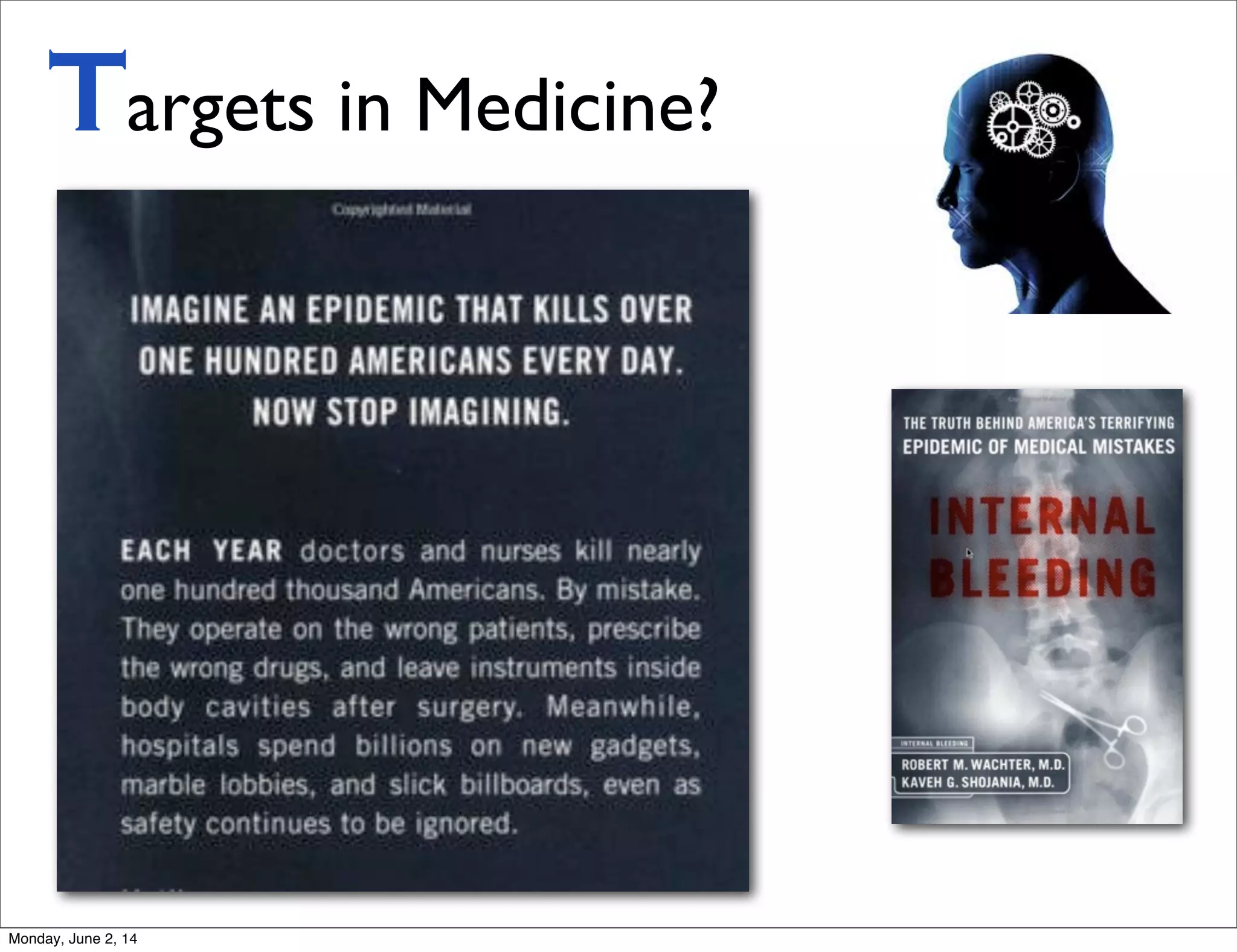 Targets in Medicine?
Monday, June 2, 14
 