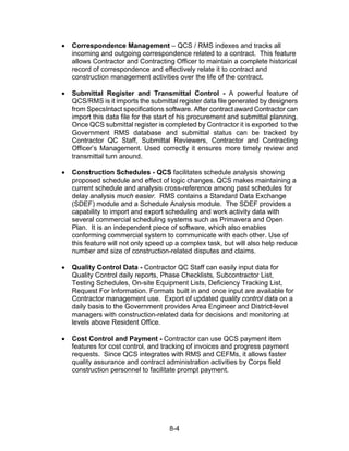 Usace Rms Submittal Codes.pdf USACE Construction Quality Management manual | PDF