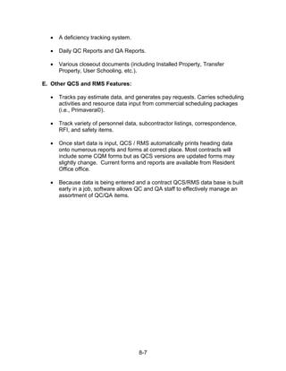Usace Rms Rfi Form USACE Construction Quality Management manual | PDF