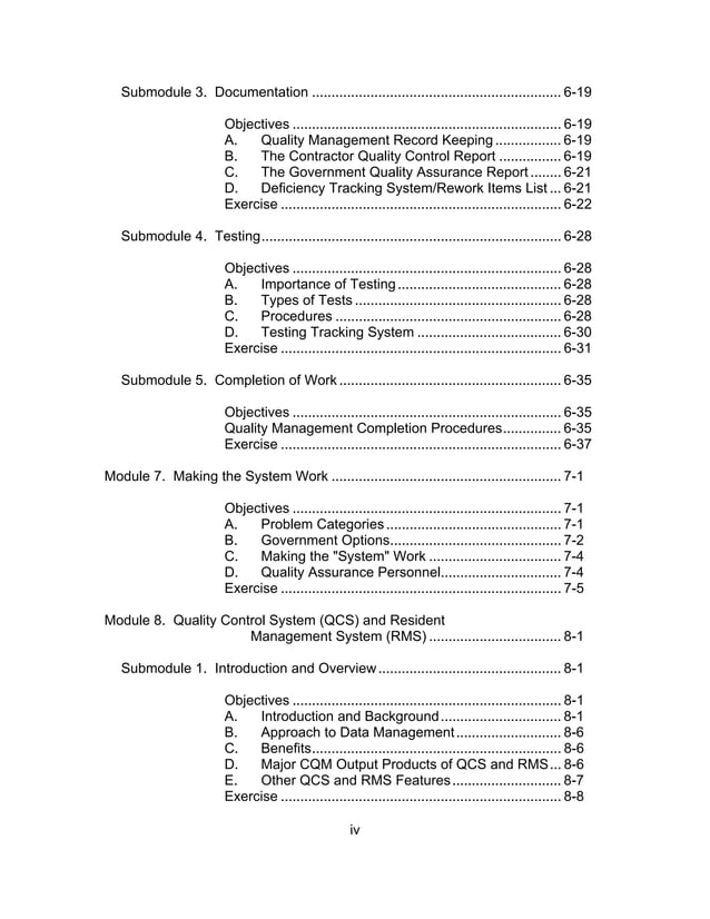 USACE Construction Quality Management manual | PDF