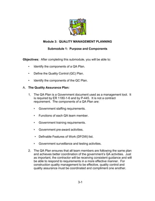 USACE Construction Quality Management manual | PDF