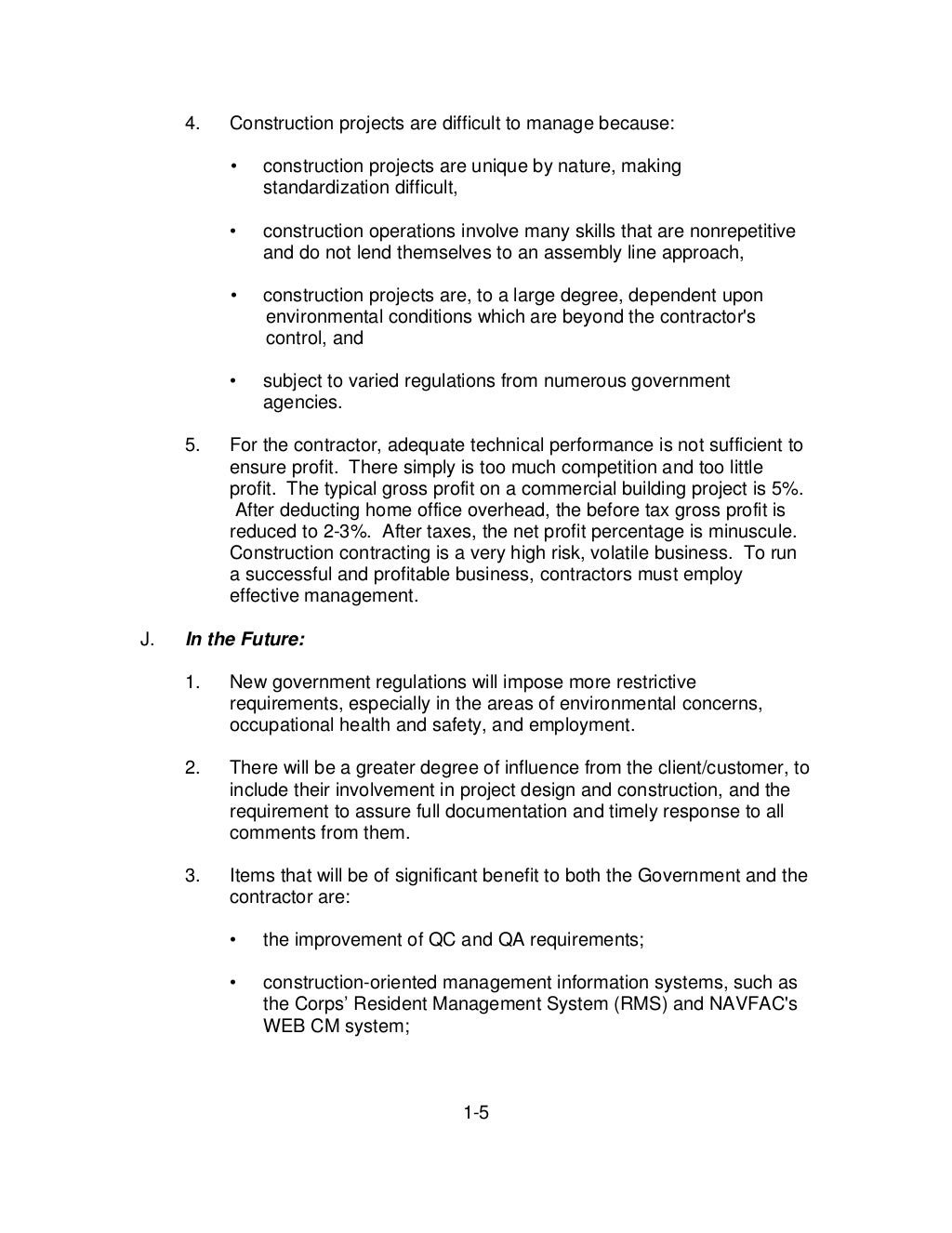USACE Construction Quality Management manual