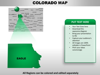 Usa colorado state powerpoint county editable ppt maps and templates | PPTX