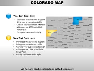 Usa colorado state powerpoint county editable ppt maps and templates | PPTX