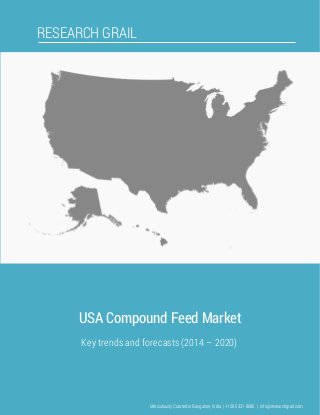 RESEARCH GRAIL
USA Compound Feed Market
Key trends and forecasts (2014 – 2020)
Meticulously Curated in Bangalore, India | +1 585 331 8686 | info@researchgrail.com
 