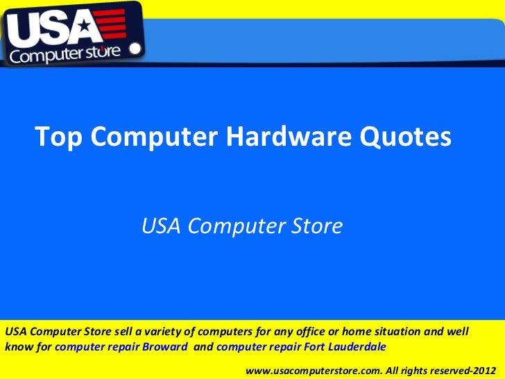 Top Computer Hardware Quotes USA Computer Store