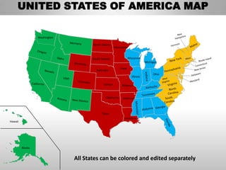 Usa country editable powerpoint maps with states and counties | PPTX