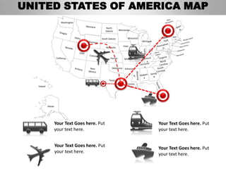 Usa country editable powerpoint maps with states and counties | PPTX