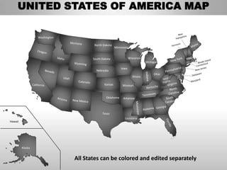 Usa country editable powerpoint maps with states and counties | PPTX