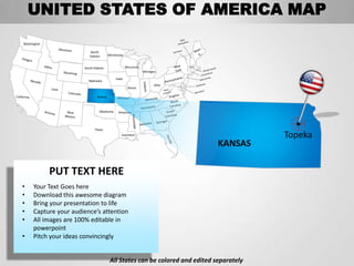 Usa country editable powerpoint maps with states and counties | PPTX