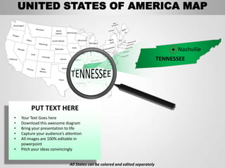 Usa country editable powerpoint maps with states and counties | PPTX