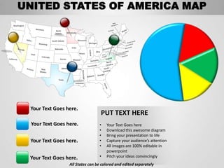 Usa country editable powerpoint maps with states and counties | PPTX