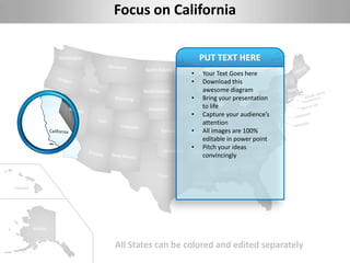 Usa country editable powerpoint maps with states and counties | PPTX