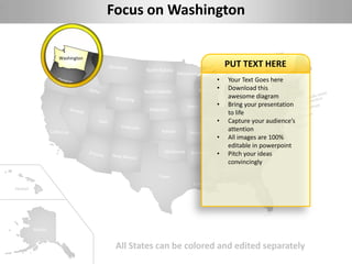 Usa country editable powerpoint maps with states and counties | PPTX