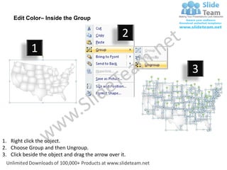Usa country editable powerpoint maps with states and counties templates ...