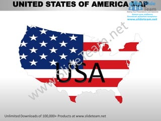 Usa country editable powerpoint maps with states and counties templates ...