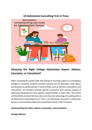 US Admissions Consulting Firm in Tracy.pdf