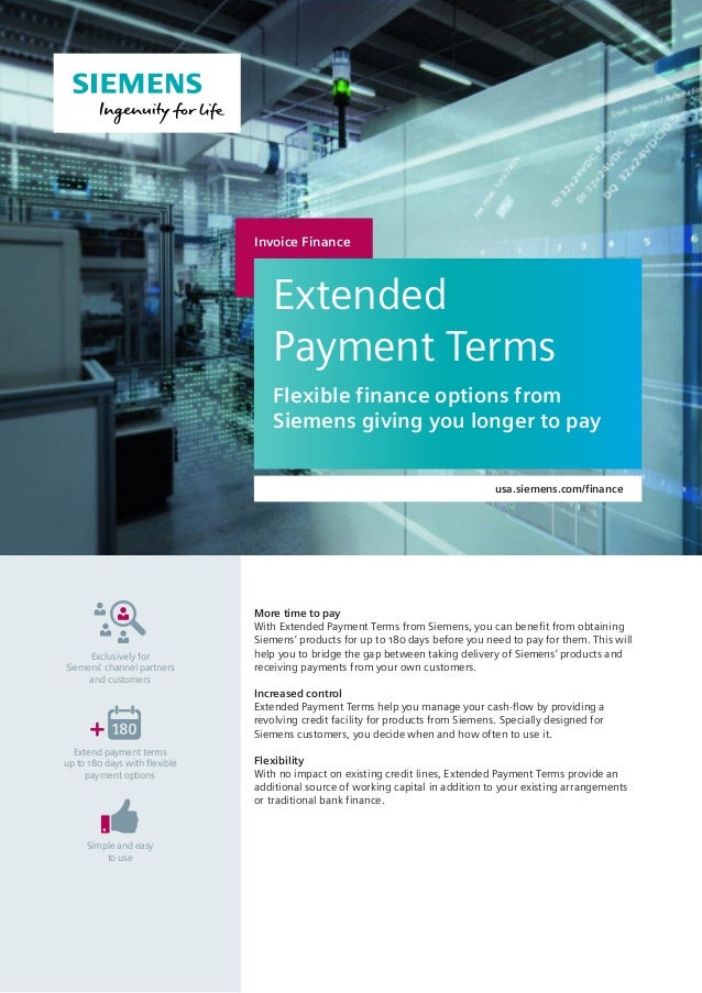 SFS Usa extended payment terms