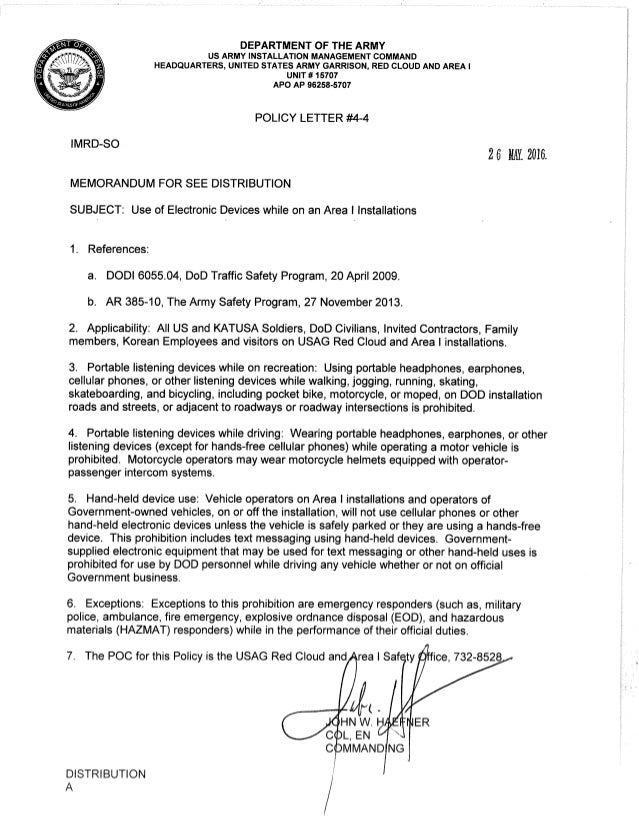 to client letter complaint #4 letter Use USAG Area RC I of Policy 4 and electronic