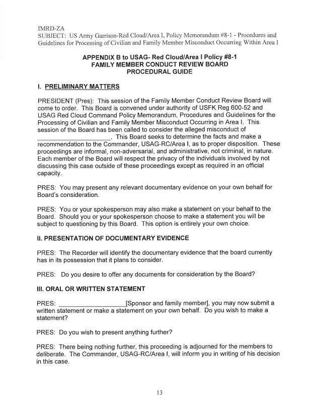 usag rc command policy 8 1 procedures and guidelines for processing
