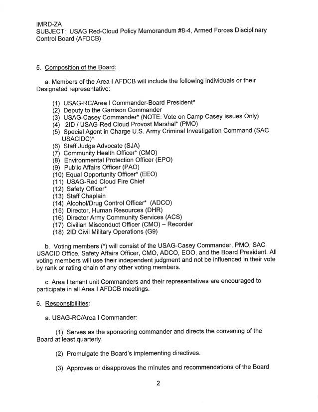 examples of memorandum for record