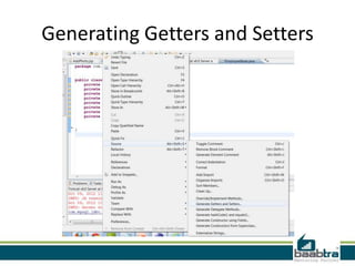 Usage of bean class in java | PPT