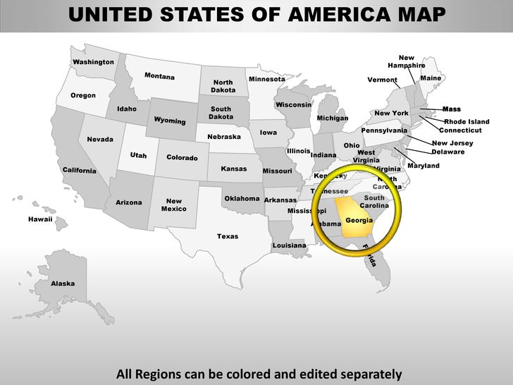 usa georgia state powerpoint county editable ppt maps and templates