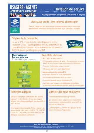 Crees Y Rsa Usagers-Agents, acteurs de la relation : recueil de bonnes pratiques | PDF