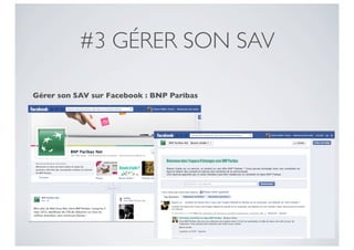 #3 GÉRER SON SAV

Gérer son SAV sur Facebook : BNP Paribas
 