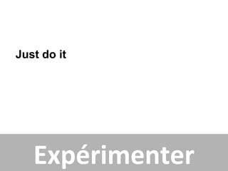 Just do it




   Expérimenter
 