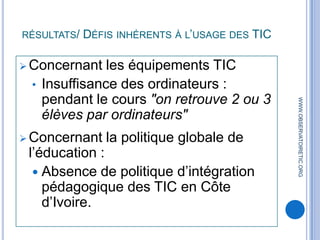 résultats/ Usages pédagogiques des réseaux sociaux virtuelsFilles et garçons définissent les réseaux sociaux virtuels par les services qu’ils offrent.