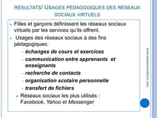  Analyse qualitative et quantitative réalisées WWW.OBSERVATOIRETIC.ORG