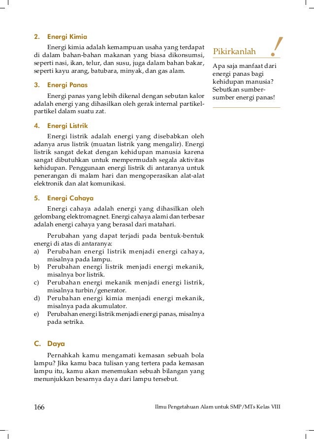 Usaha Dan Energi Smp Kelas Viii Diana 2009