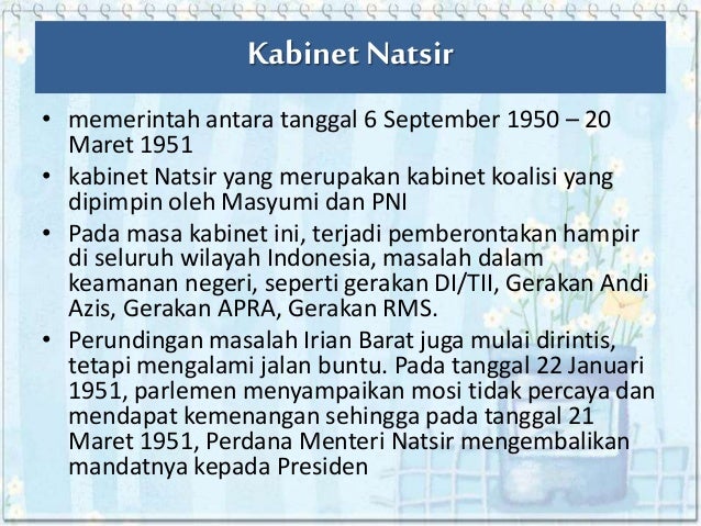 Program politik ali sastroamijoyo 1 adalah