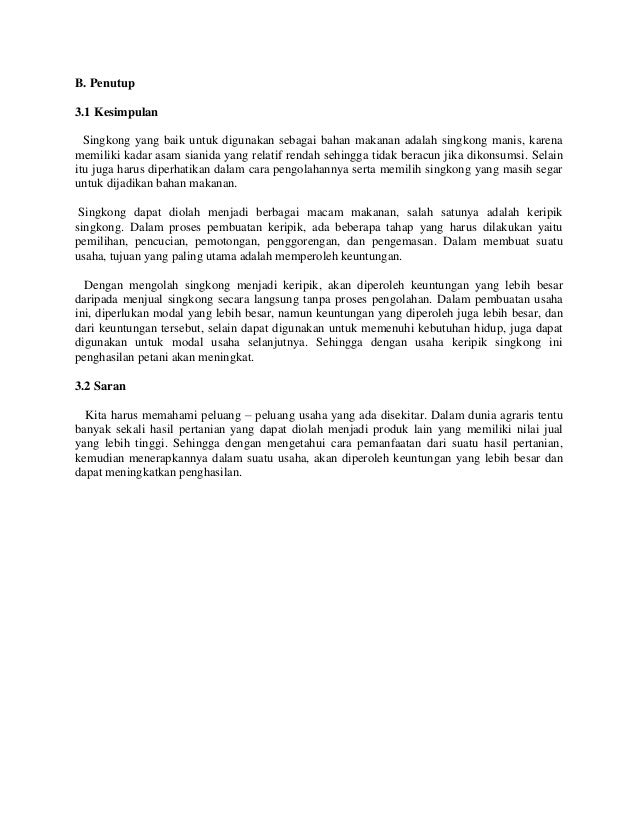 Usaha Pembuatan Kripik Singkong Pedas