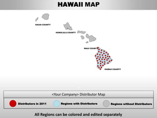 Usa hawaii state powerpoint county editable ppt maps and templates | PPTX