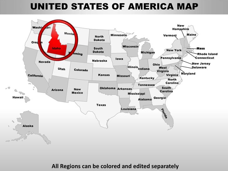 usa idaho state powerpoint county editable ppt maps and templates
