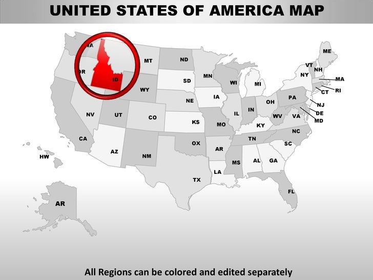 usa idaho state powerpoint county editable ppt maps and templates