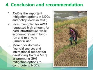 An investment plan in support of vietnam's nationally determined contributions to the Paris agreement from rice production in the Mekong River Delta