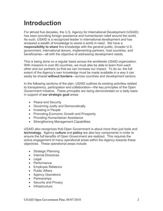 USAID Open Gov Plan | PDF
