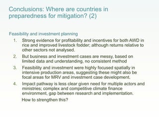 CCAFS Low emissions development (LED) activities funded by USAID