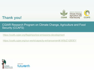 CCAFS Low emissions development (LED) activities funded by USAID