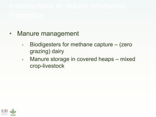 CCAFS Low emissions development (LED) activities funded by USAID