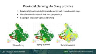 Rice in Vietnam emissions, NDC planning and actions, feasibility analysis of LED options