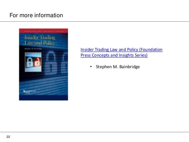 Usa Insider Trading Law Recent Developments