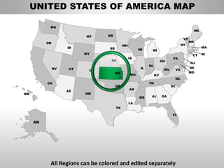 Usa kansas state powerpoint county editable ppt maps and templates | PPTX