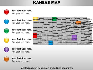 Usa kansas state powerpoint county editable ppt maps and templates | PPTX